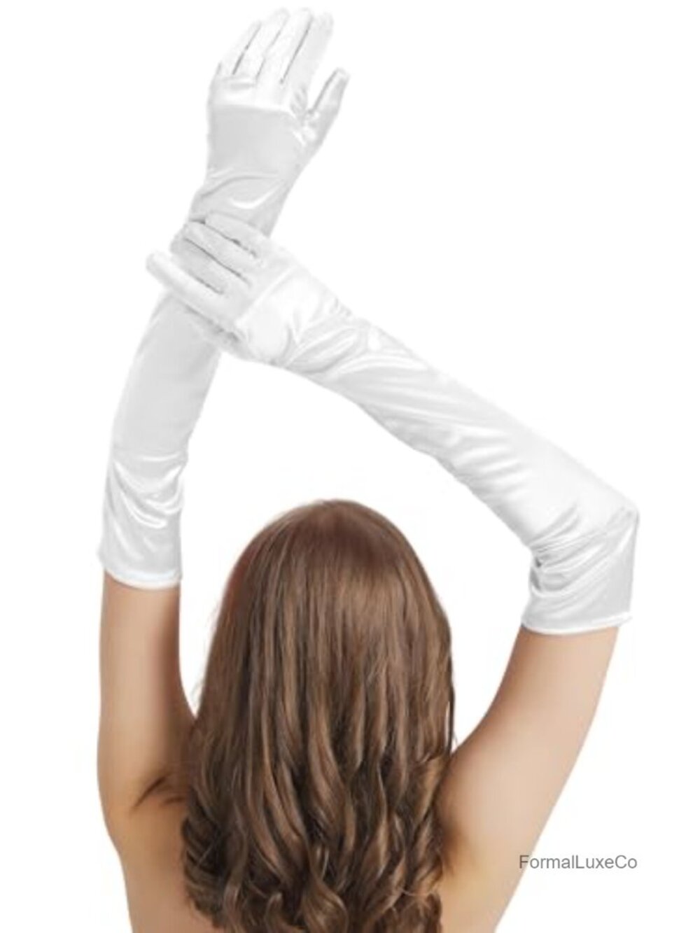 Long Satin Opera Gloves Elbow Length Costume Accessory